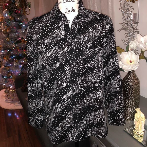 Notations top blouse  polka dot - Picture 1 of 5